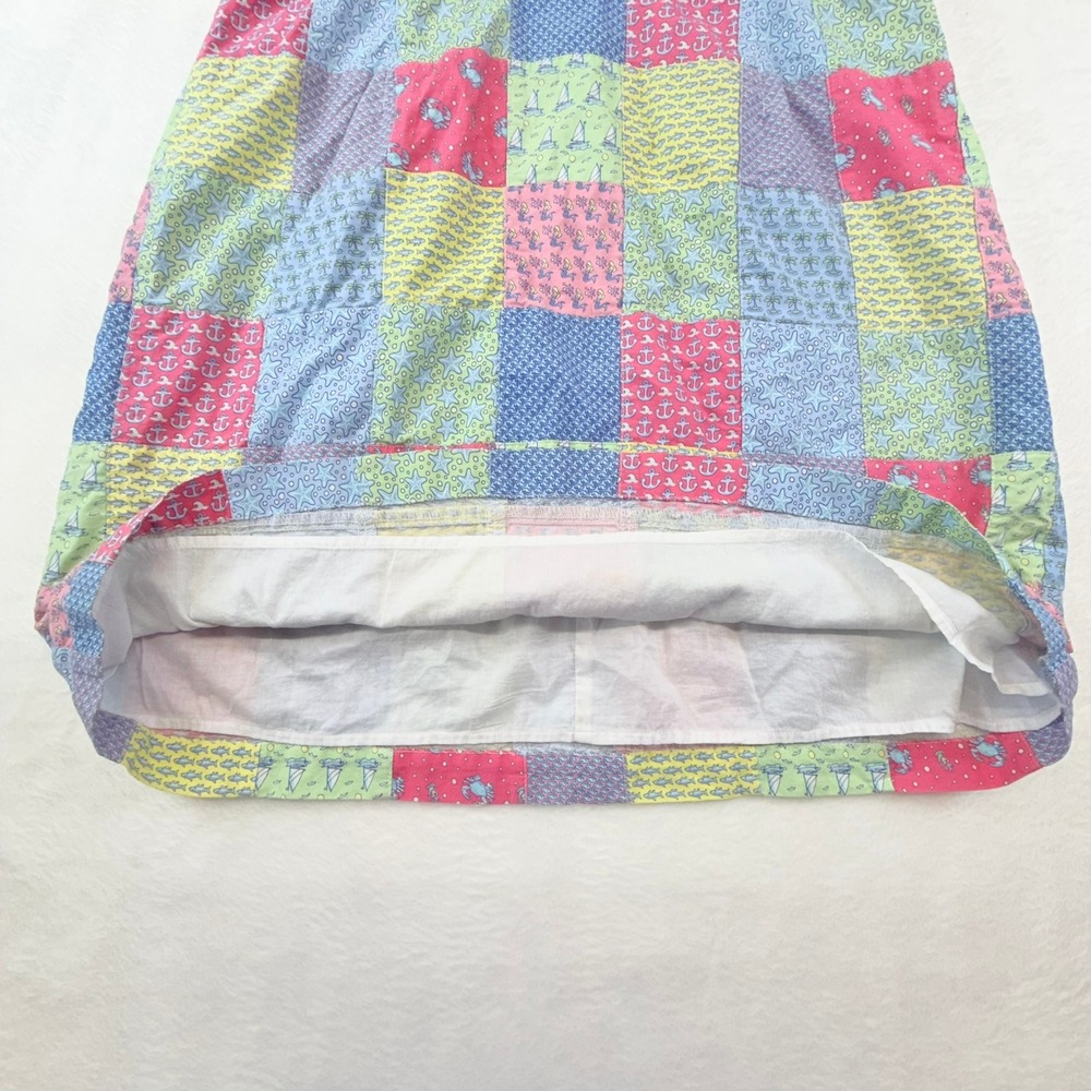 Vineyard Vines Strapless Dress Women's 12 Patchwork Nautical Multicolor Lined - Picture 7 of 12